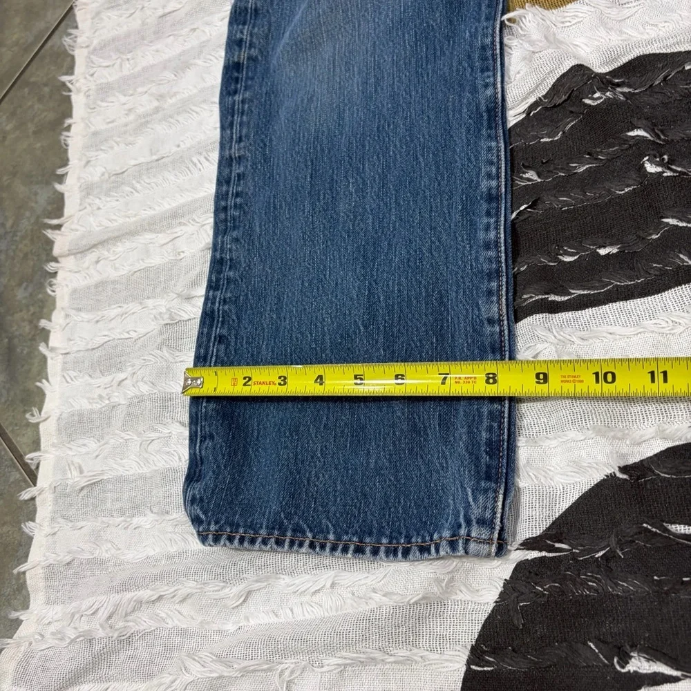 Levis 501 Jeans Mens 36x30 Blue Straight Fit Leg Medium Wash Cotton Button Fly